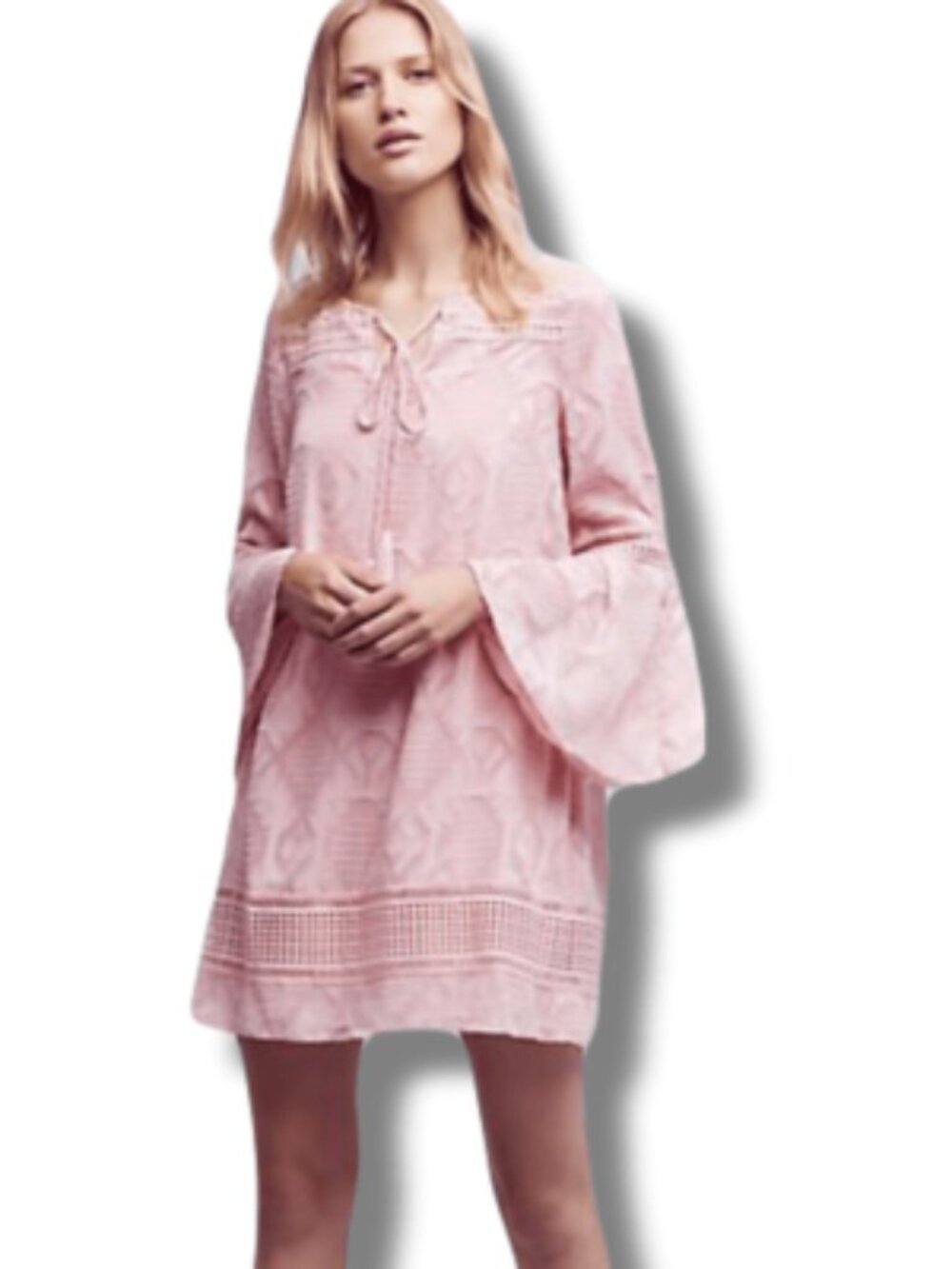 Floreat Anthropologie Pink Bell Sleeve